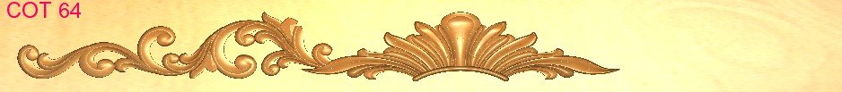 COT DESIGNS - COT-64 Classic Floral Scrollwork Decorative Molding 3D Model